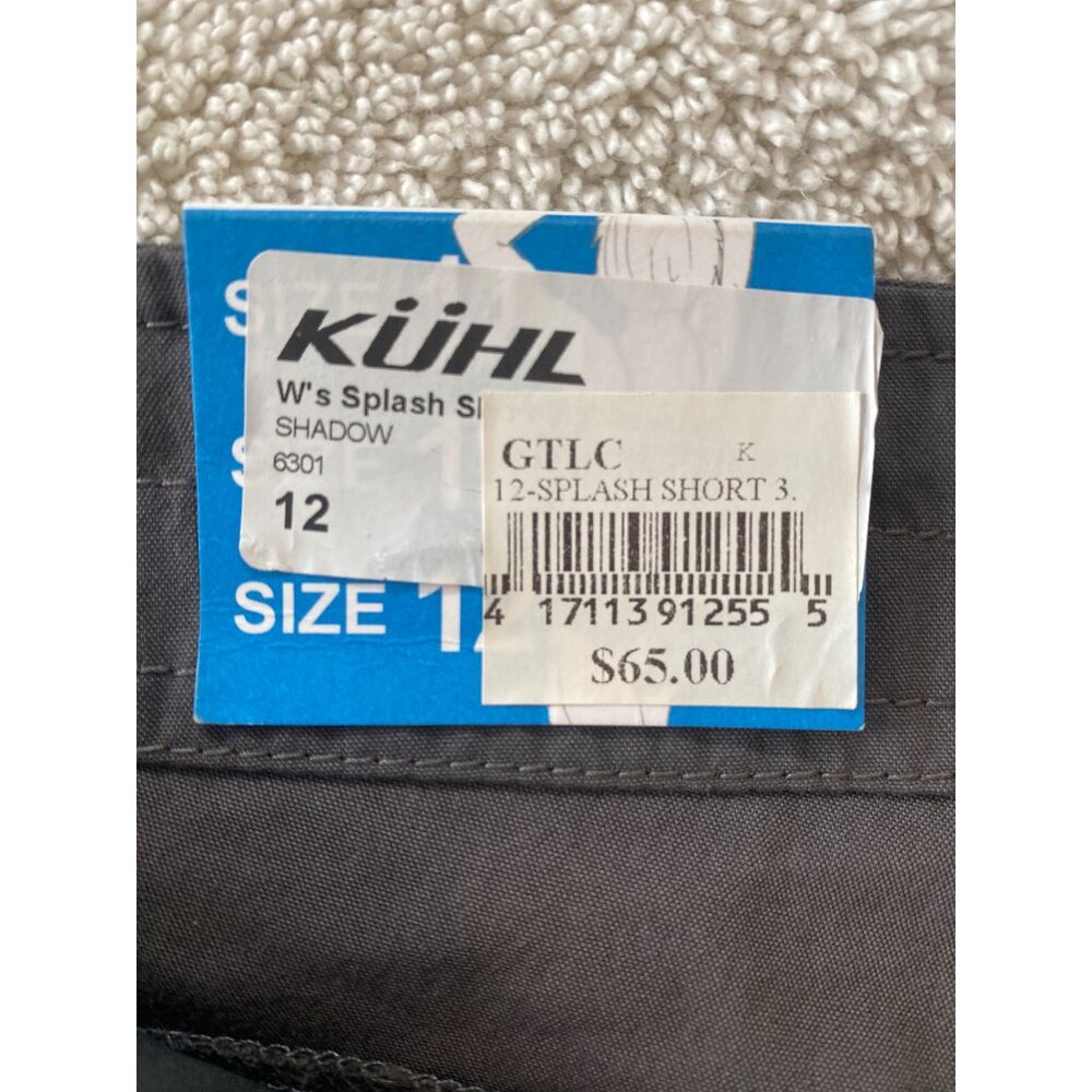 NWT  Kuhl Women's 12 Splash Shorts Shadow Gray MSRP$65 Stretch Hiking Outdoors - Picture 7 of 12
